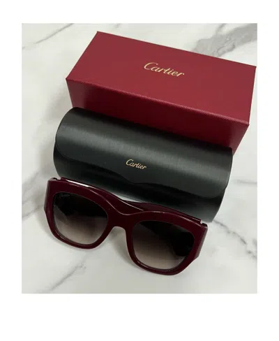 Cartier Cat-eye-frame Tinted Sunglasses In Black