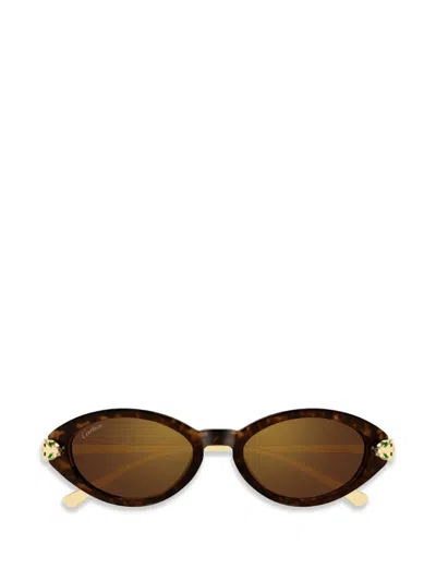 Cartier Cat-eye Sunglasses In Green