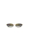 Cartier Rimless Metal Cat-eye Sunglasses In Gold