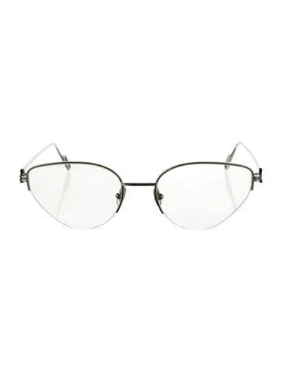 Pre-owned Cartier Cat-eye Eyeglasses In Silver