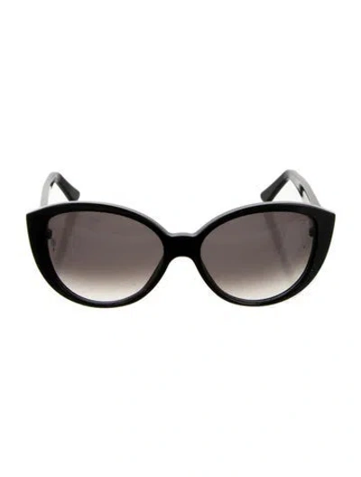 Pre-owned Cartier Cat-eye Gradient Sunglasses In Black