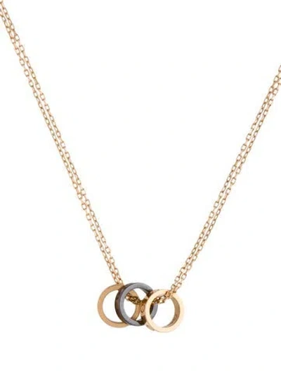 Pre-owned Cartier Ceramic Love Necklace, Pavéd, 16.5" In Multicolor
