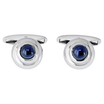 Pre-owned Cartier Chopard Sapphire Cufflinks In 18k White Gold