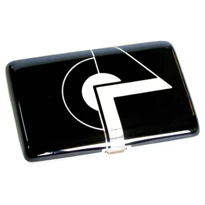 Pre-owned Cartier Cigarette Case Fired Enamel Sterling Silver Art Art Deco Salimbeni In Black