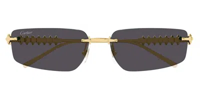 Cartier Clash De  Ct0544s-002 - Gold Sunglasses