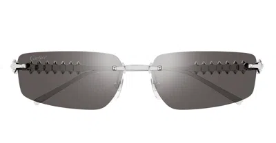 CARTIER CLASH DE CARTIER CT0544S-003 - SILVER SUNGLASSES
