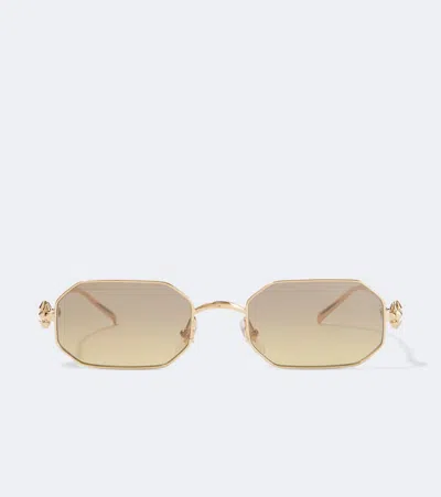 Cartier Clash De  Rectangular Sunglasses In Gold