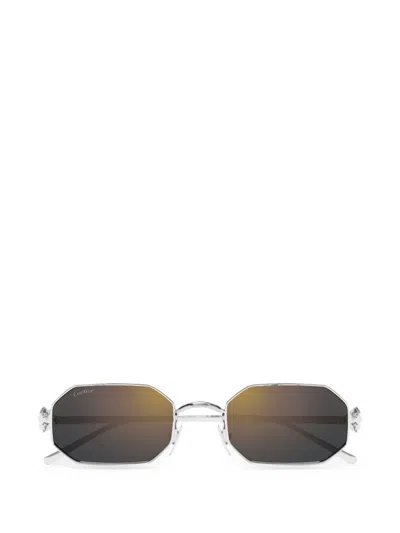 Cartier Clash De  Sunglasses In Metallic