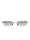 Cartier Clash Sunglasses In 金色
