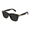 Cartier Men's Rectangle Acetate Sunglasses In Black