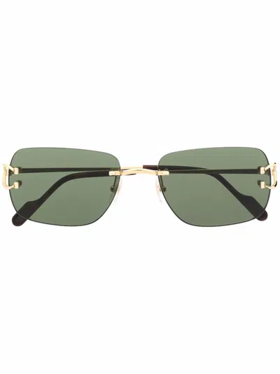 Cartier Classic C De  Sunglasses In Gold