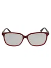 Cartier Classic Logo Sided Glasses In Red/transparent