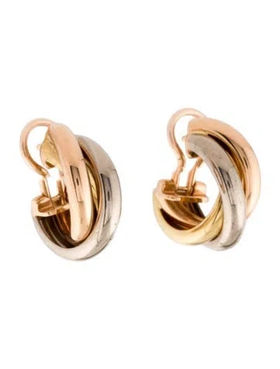 Pre-owned Cartier Classic Trinity Earrings In Multi