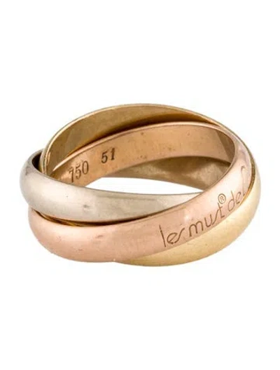 Pre-owned Cartier Classic Trinity Ring In Multi