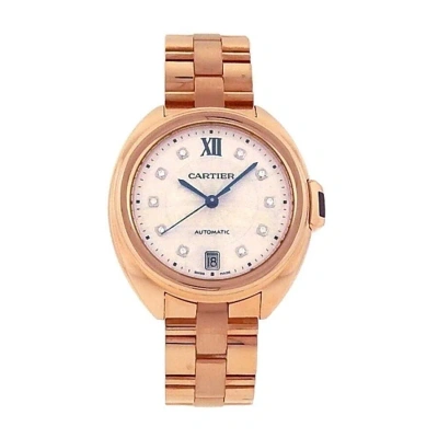 Cartier Cle Automatic Ladies Watch Wjcl0033 In Gold