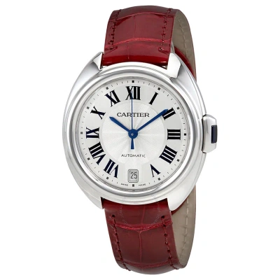 Cartier Cle De  Automatic Ladies Watch Wscl0017 In Red