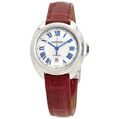 Cartier Cle De  Automatic Silvered Dial Ladies Watch Wscl0016 In Metallic
