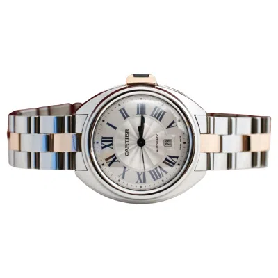 Pre-owned Cartier Cle De  Ref. 3867 Stainless Steel/rose Gold Automatic 33mm Watch In Multi
