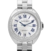 CARTIER CARTIER CLE FLINQUE 18KT WHITE GOLD SUNRAY EFFECT DIAL LADIES WATCH WJCL0007