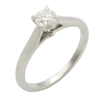 Pre-owned Cartier Clear Platinum Band Ring () In Transparent