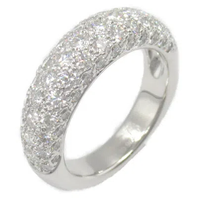 Pre-owned Cartier Clear White Gold (18k) Band Ring ()