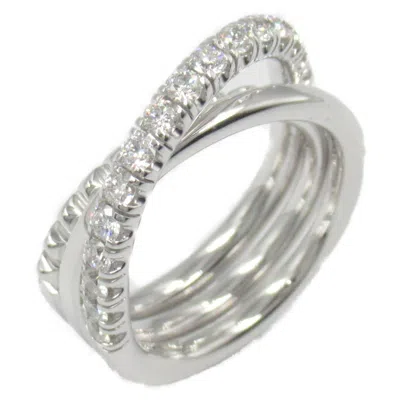 Pre-owned Cartier Clear White Gold (18k) Band Ring ()