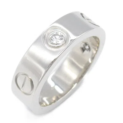 Pre-owned Cartier Clear White Gold (18k) Band Ring () In Transparent