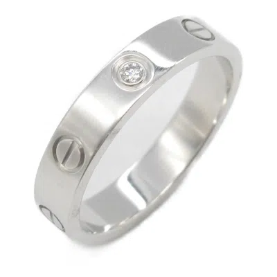 Pre-owned Cartier Clear White Gold (18k) Band Ring () In Transparent