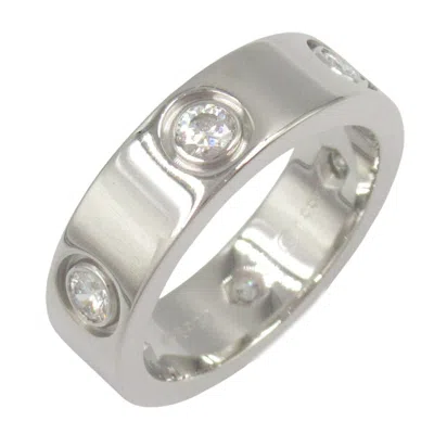 Pre-owned Cartier Clear White Gold (18k) Band Ring () In Transparent