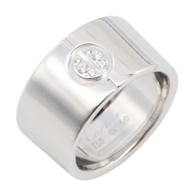 Pre-owned Cartier Clear White Gold (18k) Band Ring () In Transparent