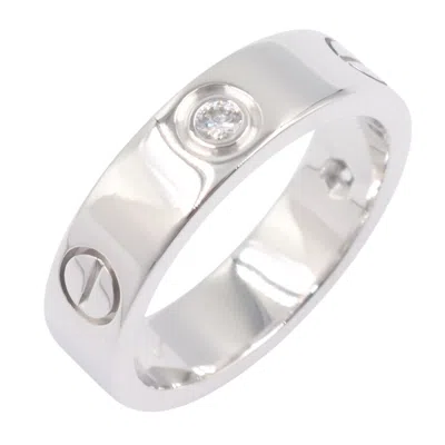 Pre-owned Cartier Clear White Gold (18k) Band Ring () In Transparent