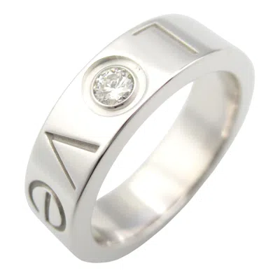 Pre-owned Cartier Clear White Gold (18k) Band Ring () In Transparent
