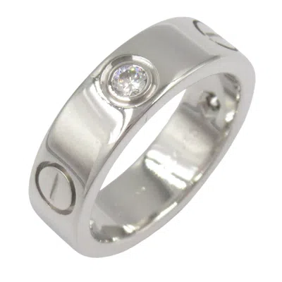 Pre-owned Cartier Clear White Gold (18k) Band Ring () In Transparent