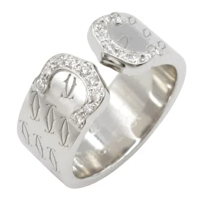 Pre-owned Cartier Clear White Gold (18k) Band Ring () In Transparent