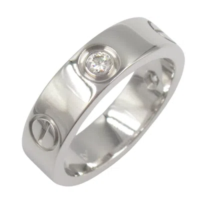 Pre-owned Cartier Clear White Gold White Gold (18k) Band Ring () In Multi