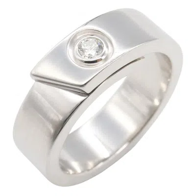 Pre-owned Cartier Clear White White Gold (18k) Anniversary Ring ()