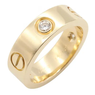 Pre-owned Cartier Clear Yellow Yellow Gold (18k) Band Ring ()