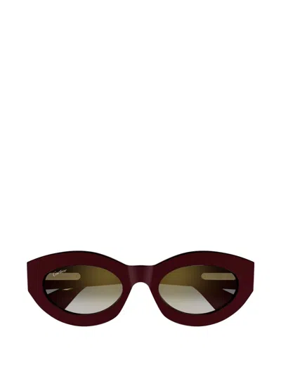 Cartier C-logo Sunglasses In Brown