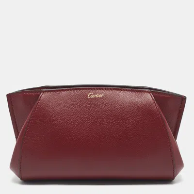 Pre-owned Cartier Clutch In Red