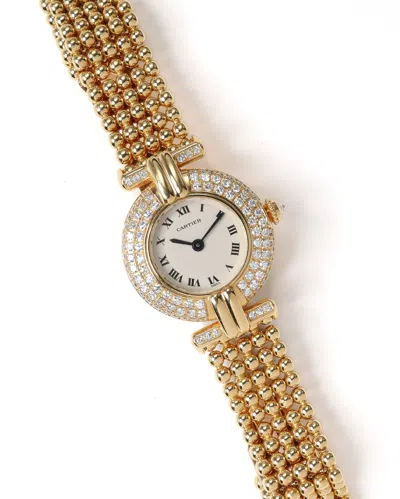 Cartier Colisee 25mm 18k Gold And Diamond Watch In Metallic
