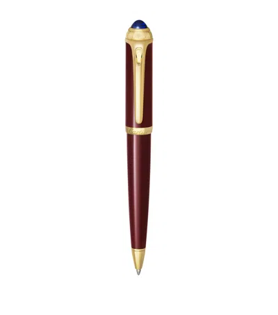 Cartier Composite R De  Ballpoint Pen In Burgundy