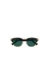 Cartier Men's Round Two-tone Sunglasses In Black
