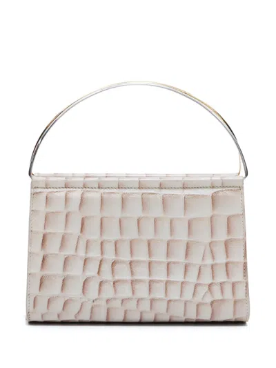 Pre-owned Cartier Crocodile-effect Leather Handbag In Neutrals