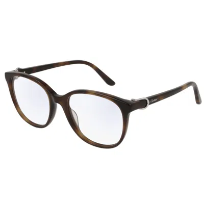Cartier Ct0007o003-havana-havana-transpa In Brown
