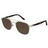 Cartier Ct0012s-002 Gold-havana-brown