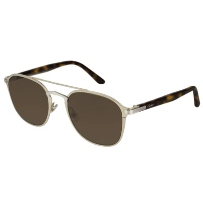 Cartier Ct0012s-002 Gold-havana-brown