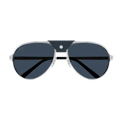Cartier Ct0034s Santos De Sunglasses In Blue