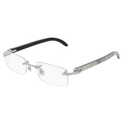 Cartier Ct0046o002 Silver White Transpar