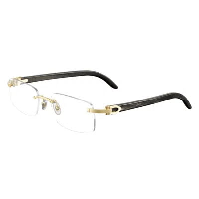 Cartier Ct0049o001 Gold Black Transparen In Metallic