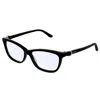 Cartier Ct0128o005 Black Black Transpare In 005 Black Black Transpare